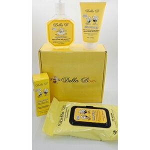Bella B Bella‎ Box Baby Skincare Gift Set Wash Lotion Balm Wipes Organic 4pc New